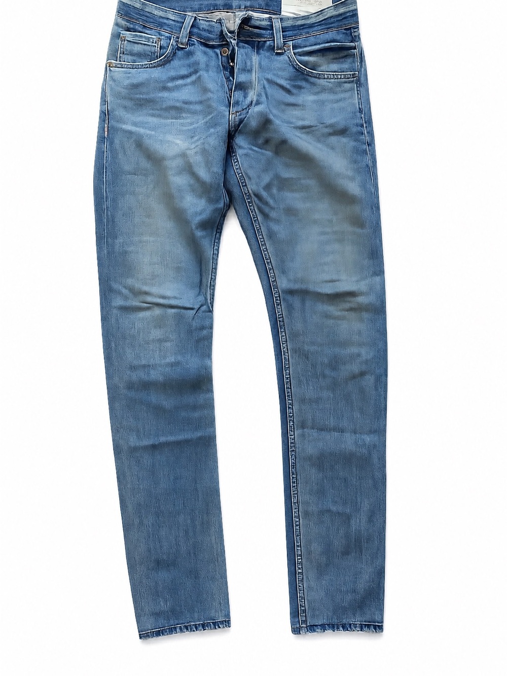 rag & bone Straight Leg Jeans in Medium to Light Blue Wash
